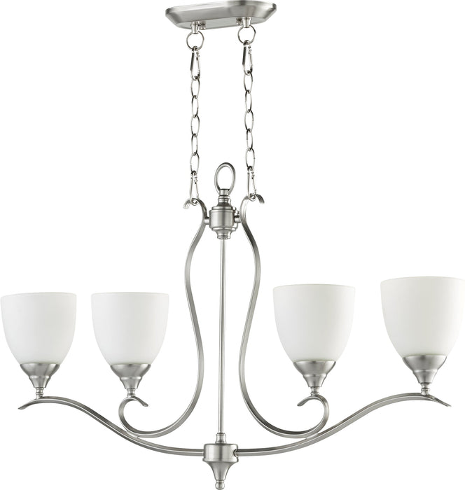 Fall Flora 4 Light Island- Satin Nickel