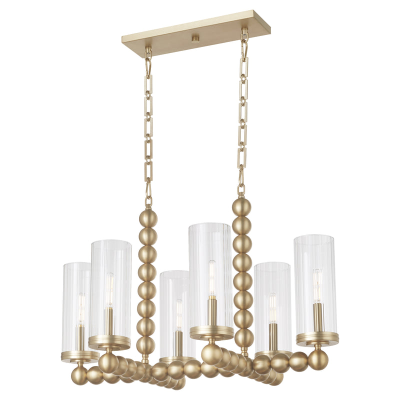 Quorum Home Quorum - 665-6-80 - Six Light Chandelier - Aged Brass