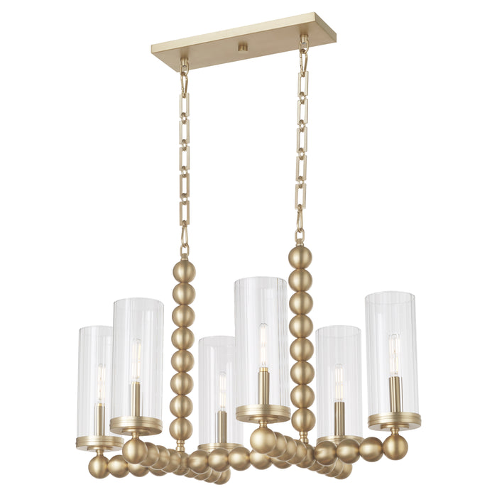 Quorum Home Quorum - 665-6-80 - Six Light Chandelier - Aged Brass