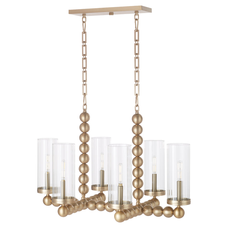 Quorum Home Quorum - 665-6-80 - Six Light Chandelier - Aged Brass
