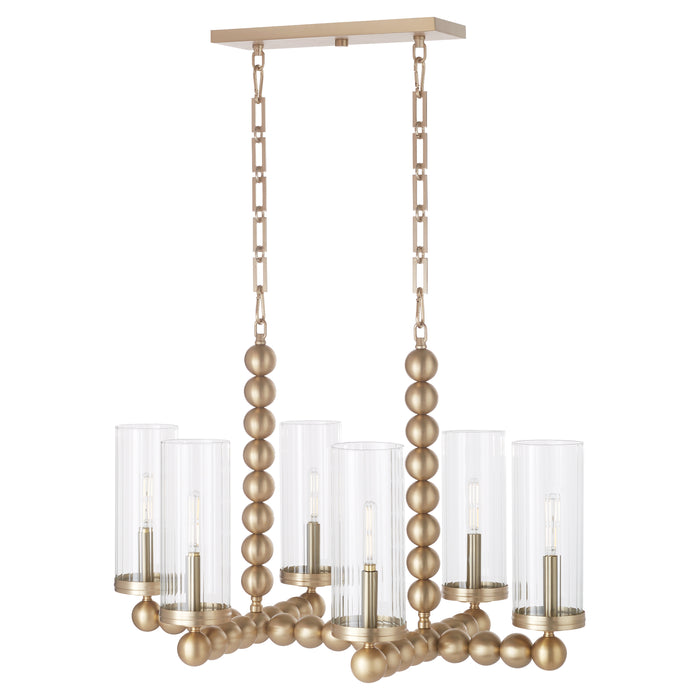 Quorum Home Quorum - 665-6-80 - Six Light Chandelier - Aged Brass