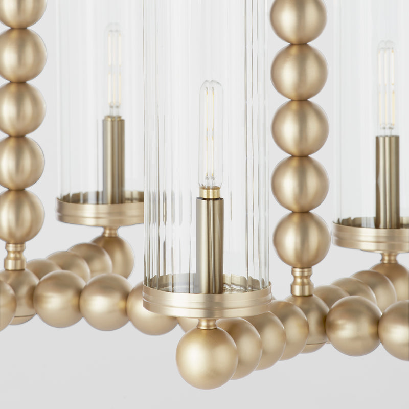 Quorum Home Quorum - 665-6-80 - Six Light Chandelier - Aged Brass
