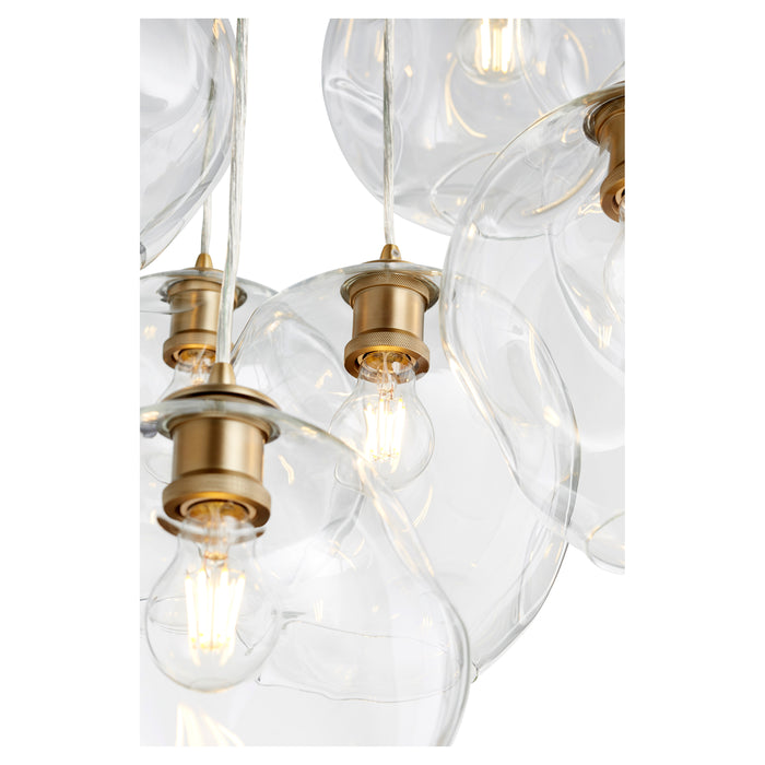Quorum Home Quorum - 67-80 - Seven Light Pendant - Aged Brass