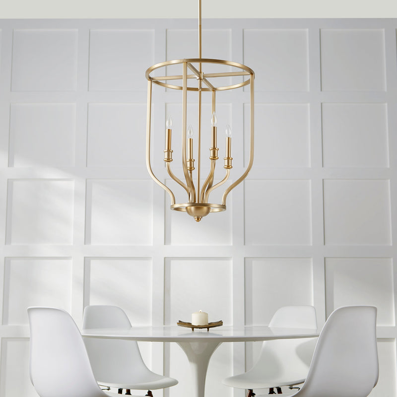 Richmond 4 Light Entry - Aged Brass