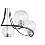 Quorum Home Quorum - 672-5-6965 - Five Light Chandelier - Textured Black w/ Satin Nickel