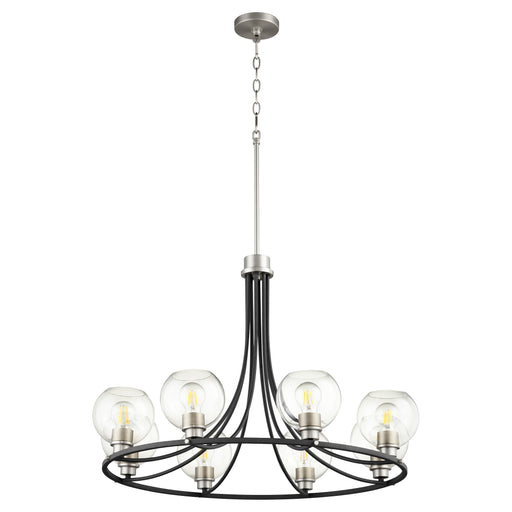 Quorum Home Quorum - 672-8-6965 - Eight Light Chandelier - Textured Black w/ Satin Nickel