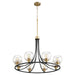 Quorum Home Quorum - 672-8-6980 - Eight Light Chandelier - Textured Black w/ Aged Brass
