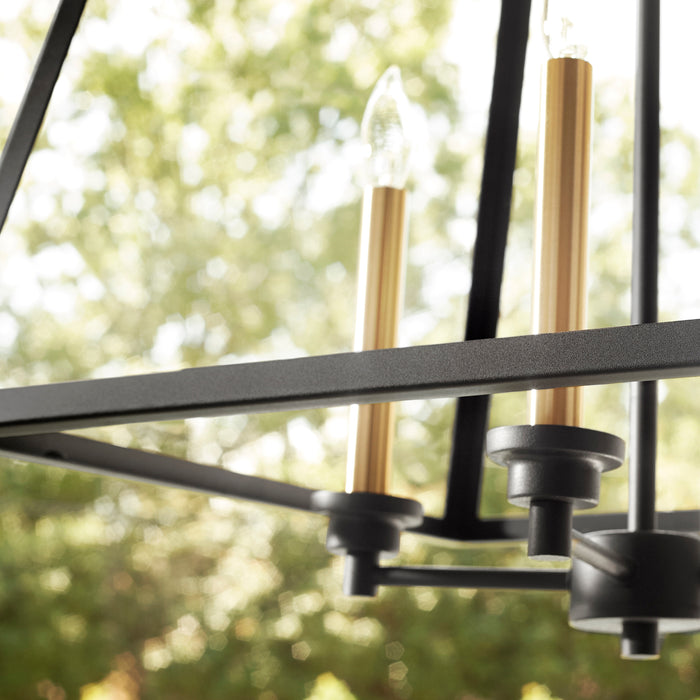 Quorum Home Quorum - 676-4-69 - Four Light Pendant - Textured Black