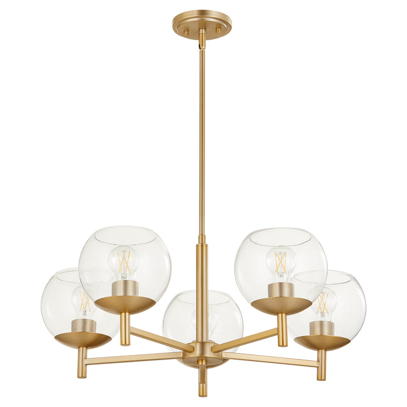 Quorum Home Quorum - 678-5-80 - Five Light Chandelier - Aged Brass