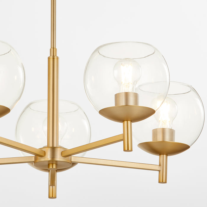 Quorum Home Quorum - 678-5-80 - Five Light Chandelier - Aged Brass