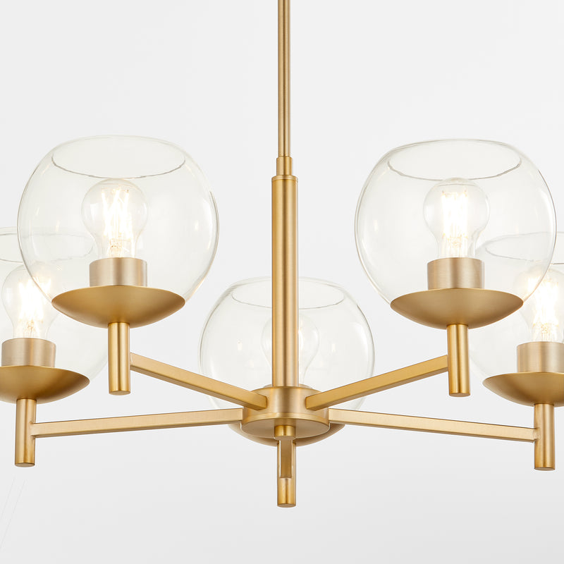 Quorum Home Quorum - 678-5-80 - Five Light Chandelier - Aged Brass