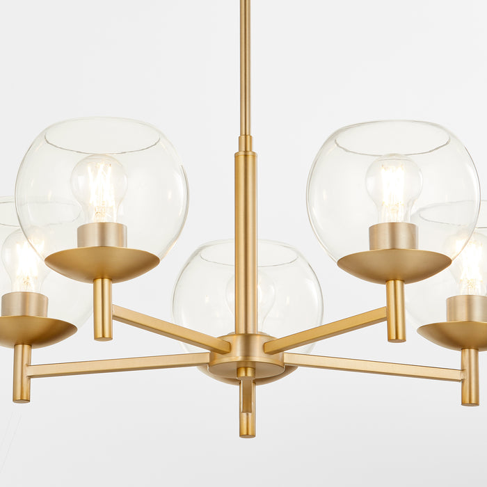 Quorum Home Quorum - 678-5-80 - Five Light Chandelier - Aged Brass