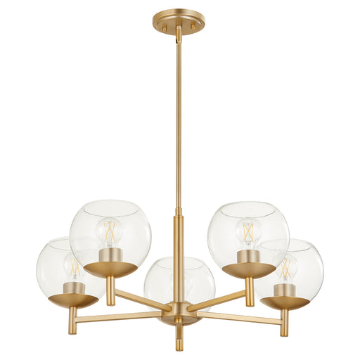 Quorum Home Quorum - 678-5-80 - Five Light Chandelier - Aged Brass