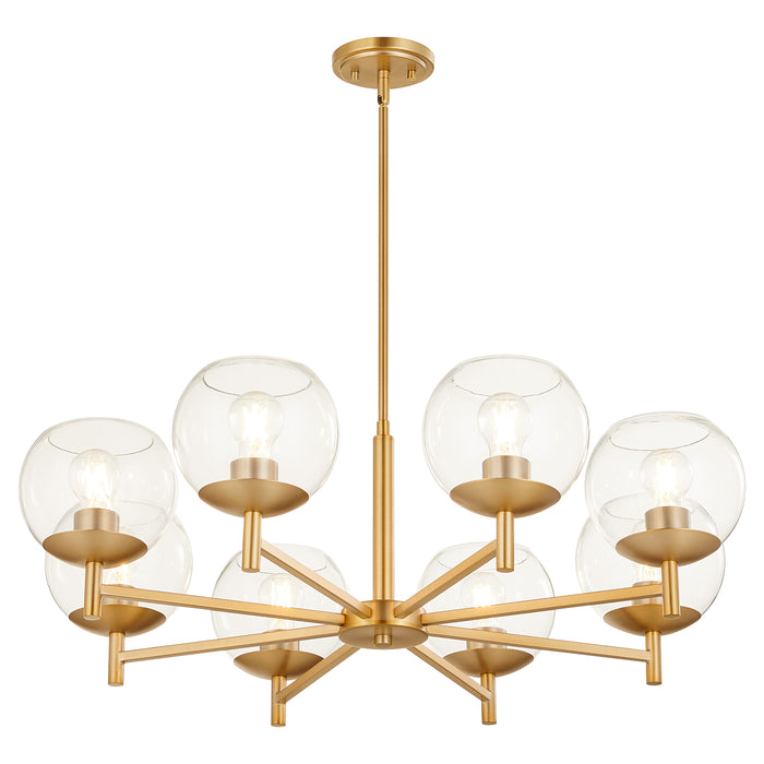 Quorum Home Quorum - 678-8-80 - Eight Light Chandelier - Aged Brass