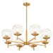 Quorum Home Quorum - 678-8-80 - Eight Light Chandelier - Aged Brass