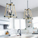 Quorum Home Quorum - 6789-4-69 - Four Light Entry Pendant - Textured Black w/ Driftwood finish