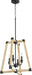 Quorum Home Quorum - 6789-4-69 - Four Light Entry Pendant - Textured Black w/ Driftwood finish