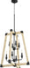 Quorum Home Quorum - 6789-8-69 - Eight Light Entry Pendant - Textured Black w/ Driftwood finish