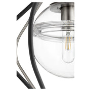 Quorum Home Quorum - 6802-6965 - One Light Pendant - Textured Black w/ Satin Nickel