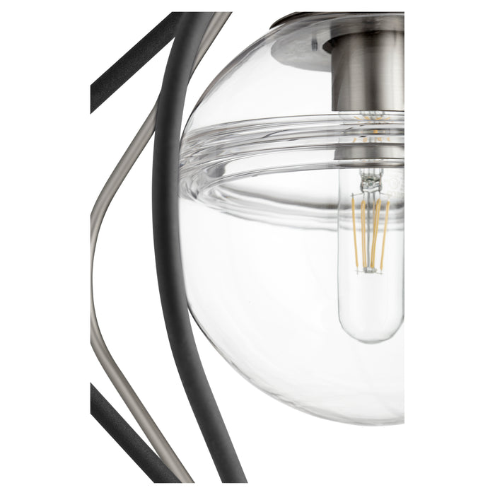 Quorum Home Quorum - 6802-6965 - One Light Pendant - Textured Black w/ Satin Nickel