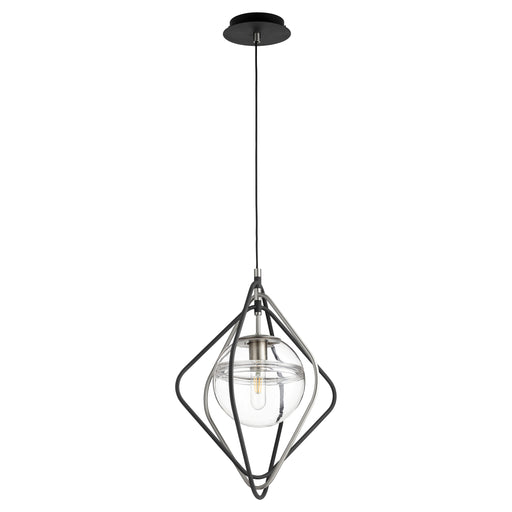 Quorum Home Quorum - 6802-6965 - One Light Pendant - Textured Black w/ Satin Nickel