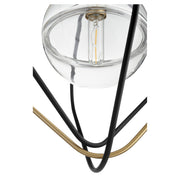 Quorum Home Quorum - 6802-6980 - One Light Pendant - Textured Black w/ Aged Brass