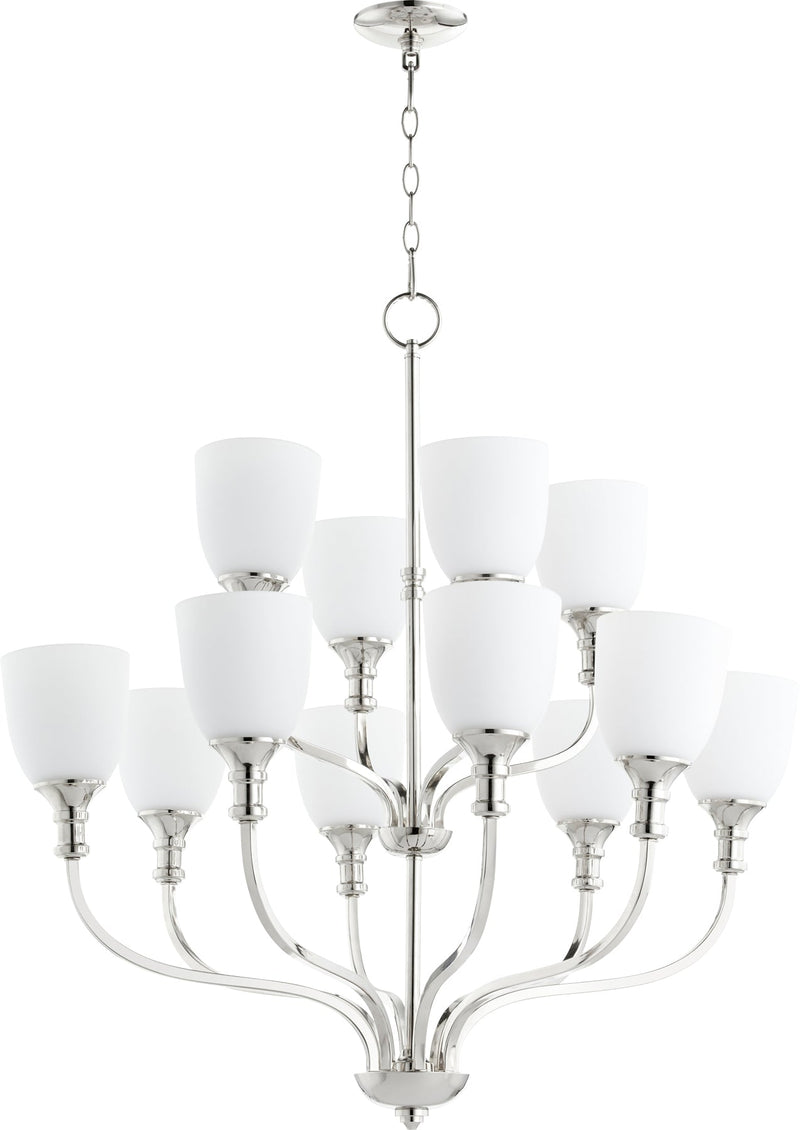 Richmond 12 Light Chandelier - Polished Nickel