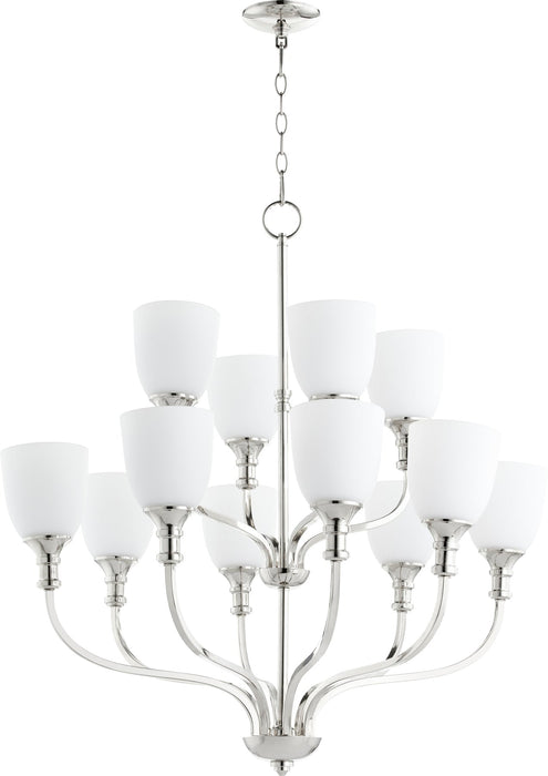 Richmond 12 Light Chandelier - Polished Nickel