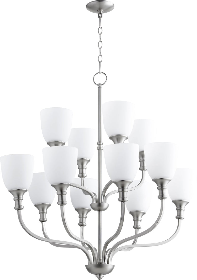 Richmond 12 Light Chandelier - Satin Nickel