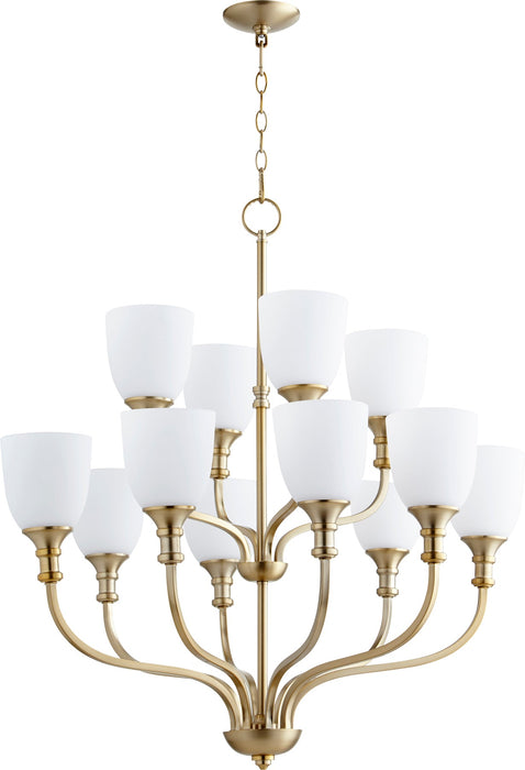 Richmond 12 Light Chandelier - Aged Brass