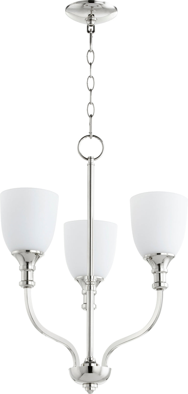 Richmond 3 Light Chandelier - Polished Nickel