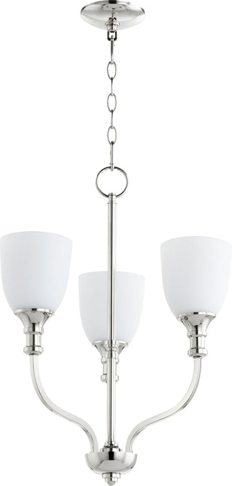 Richmond 3 Light Chandelier - Polished Nickel