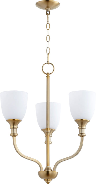 Richmond 3 Light Chandelier - Aged Brass