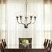 Quorum Home Quorum - 6811-5-186 - Five Light Chandelier - Oiled Bronze w/ Clear/Seeded