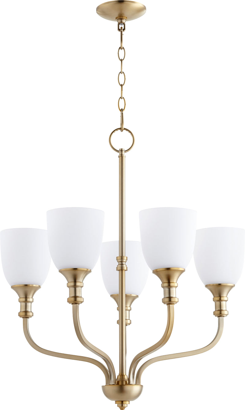 Quorum Home Quorum - 6811-5-80 - Five Light Chandelier - Aged Brass