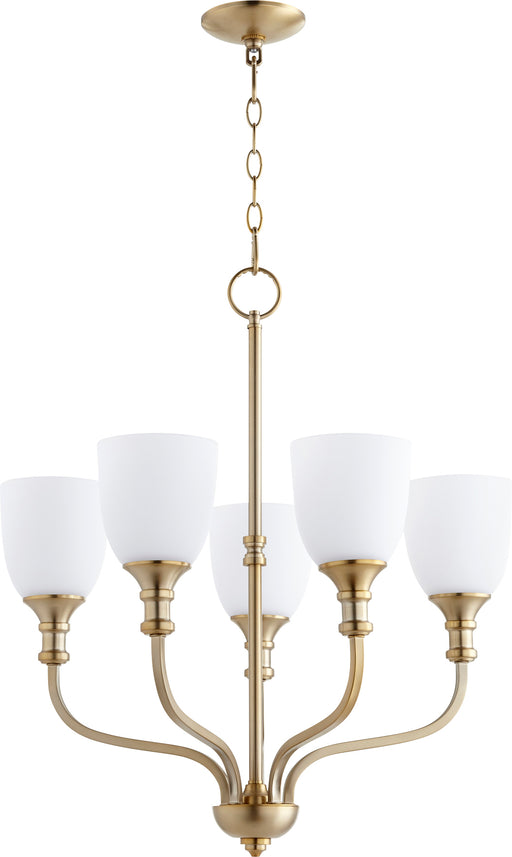 Quorum Home Quorum - 6811-5-80 - Five Light Chandelier - Aged Brass