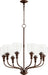 Quorum Home Quorum - 6811-8-186 - Eight Light Chandelier - Oiled Bronze w/ Clear/Seeded