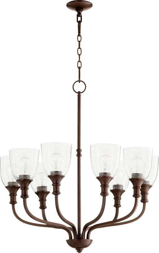 Quorum Home Quorum - 6811-8-186 - Eight Light Chandelier - Oiled Bronze w/ Clear/Seeded