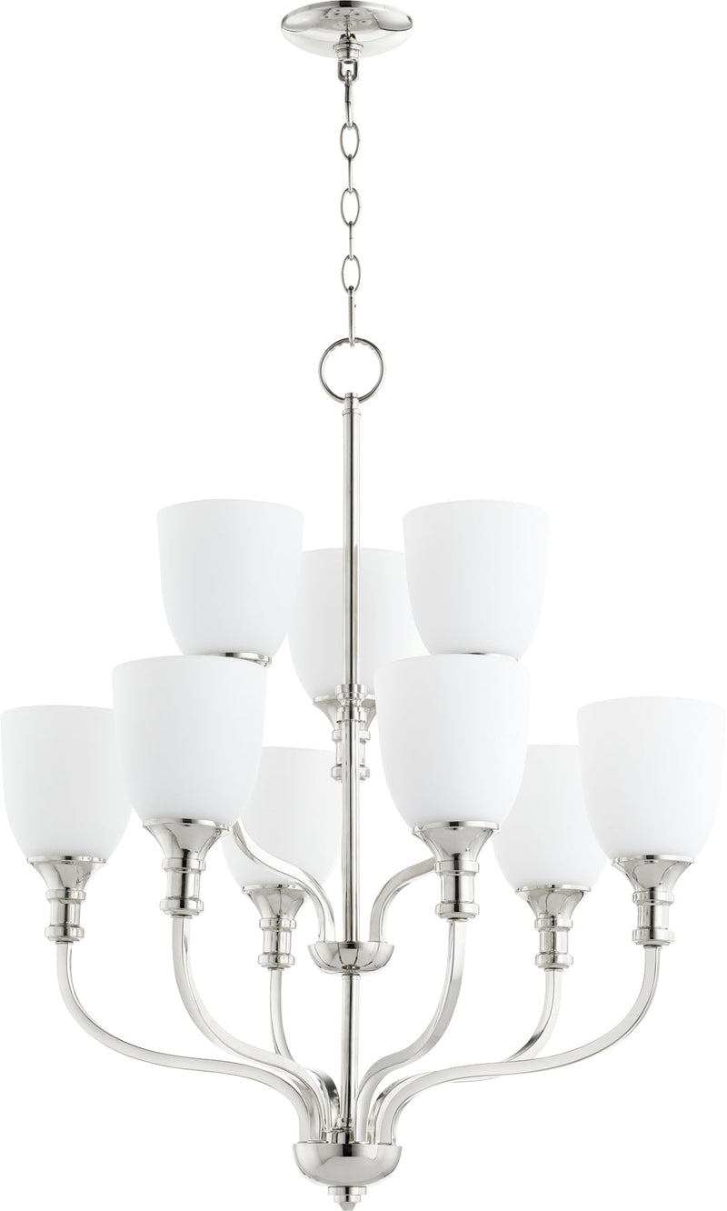 Richmond 9 Light Chandelier - Polished Nickel