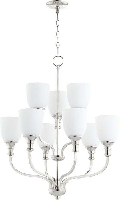 Richmond 9 Light Chandelier - Polished Nickel