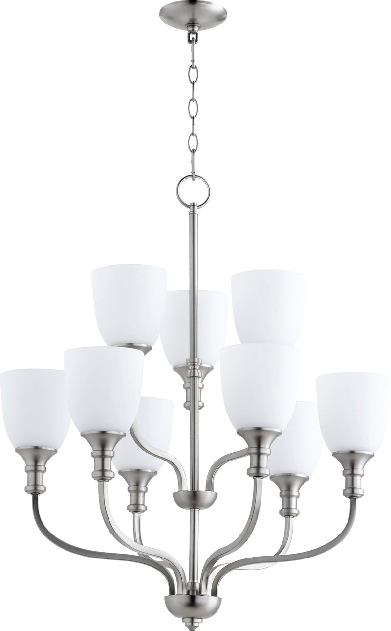 Richmond 9 Light Chandelier - Satin Nickel