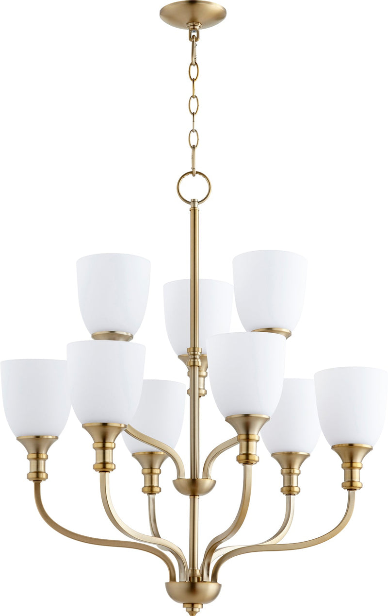 Richmond 9 Light Chandelier - Aged Brass