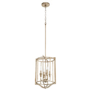 Quorum Home Quorum - 6814-4-60 - Four Light Pendant - Aged Silver Leaf