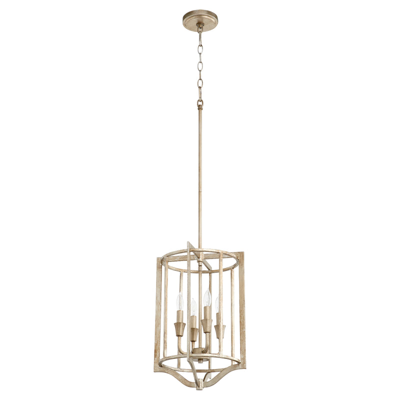 Quorum Home Quorum - 6814-4-60 - Four Light Pendant - Aged Silver Leaf