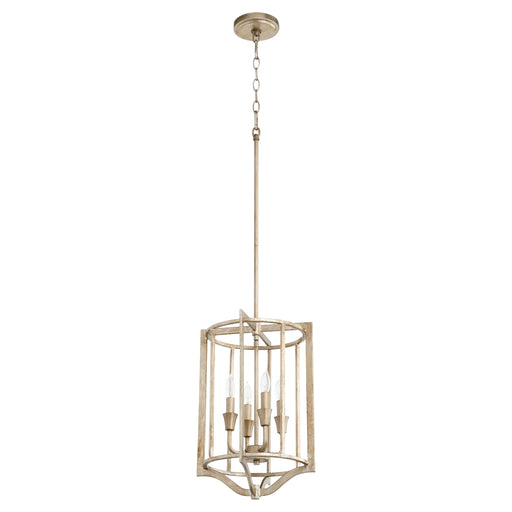 Quorum Home Quorum - 6814-4-60 - Four Light Pendant - Aged Silver Leaf