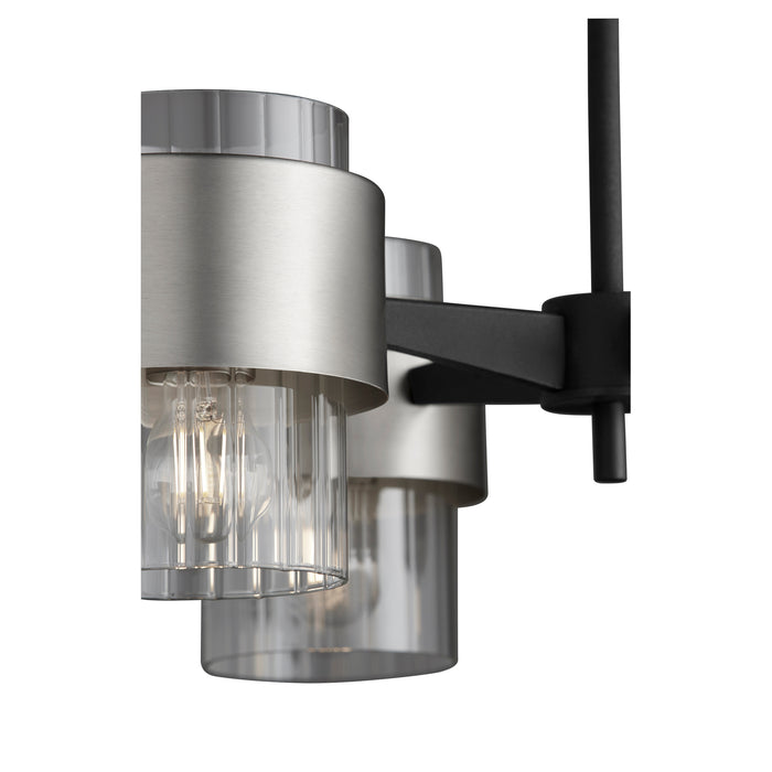 Quorum Home Quorum - 683-4-6965 - Four Light Chandelier - Textured Black w/ Satin Nickel