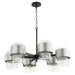Quorum Home Quorum - 683-6-6965 - Six Light Chandelier - Textured Black w/ Satin Nickel