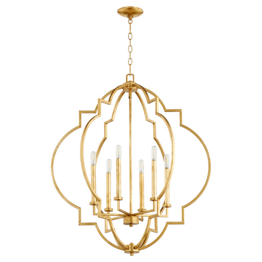 Quorum Home Quorum - 6842-6-74 - Six Light Pendant - Gold Leaf