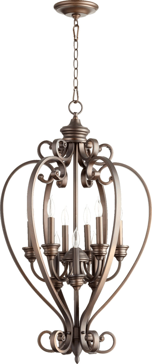 Quorum Home Quorum - 6854-9-86 - Nine Light Entry Pendant - Oiled Bronze