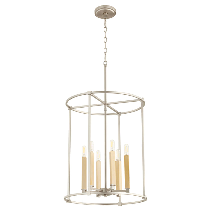 Quorum Home Quorum - 686-6-65 - Six Light Entry Pendant - Satin Nickel